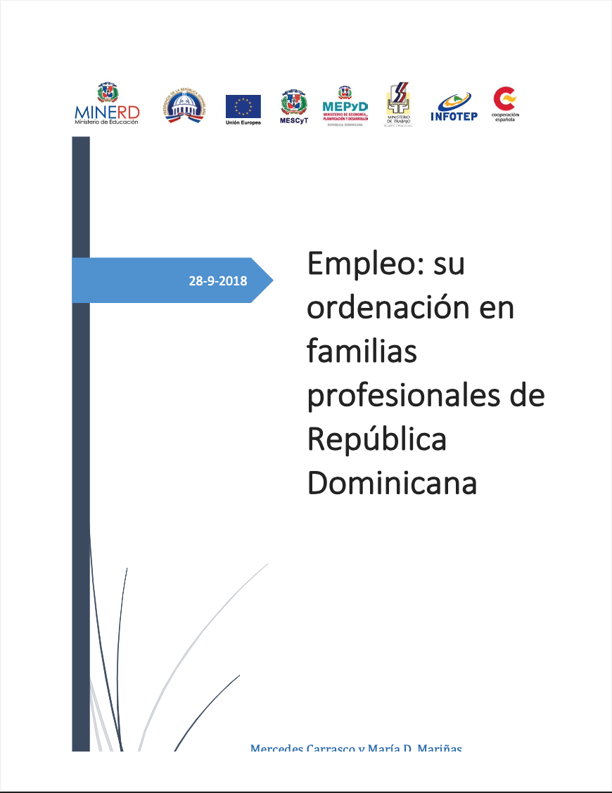 Empleo: su ordenación en familias profesionales de República Dominicana