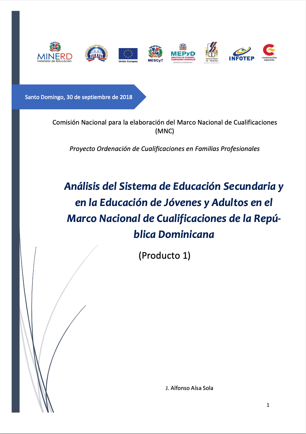 Análisis del Sistema de Educación Secundaria y de Educación de Jóvenes y Adultos en el Marco Nacional de Cualificaciones de la República Dominicana