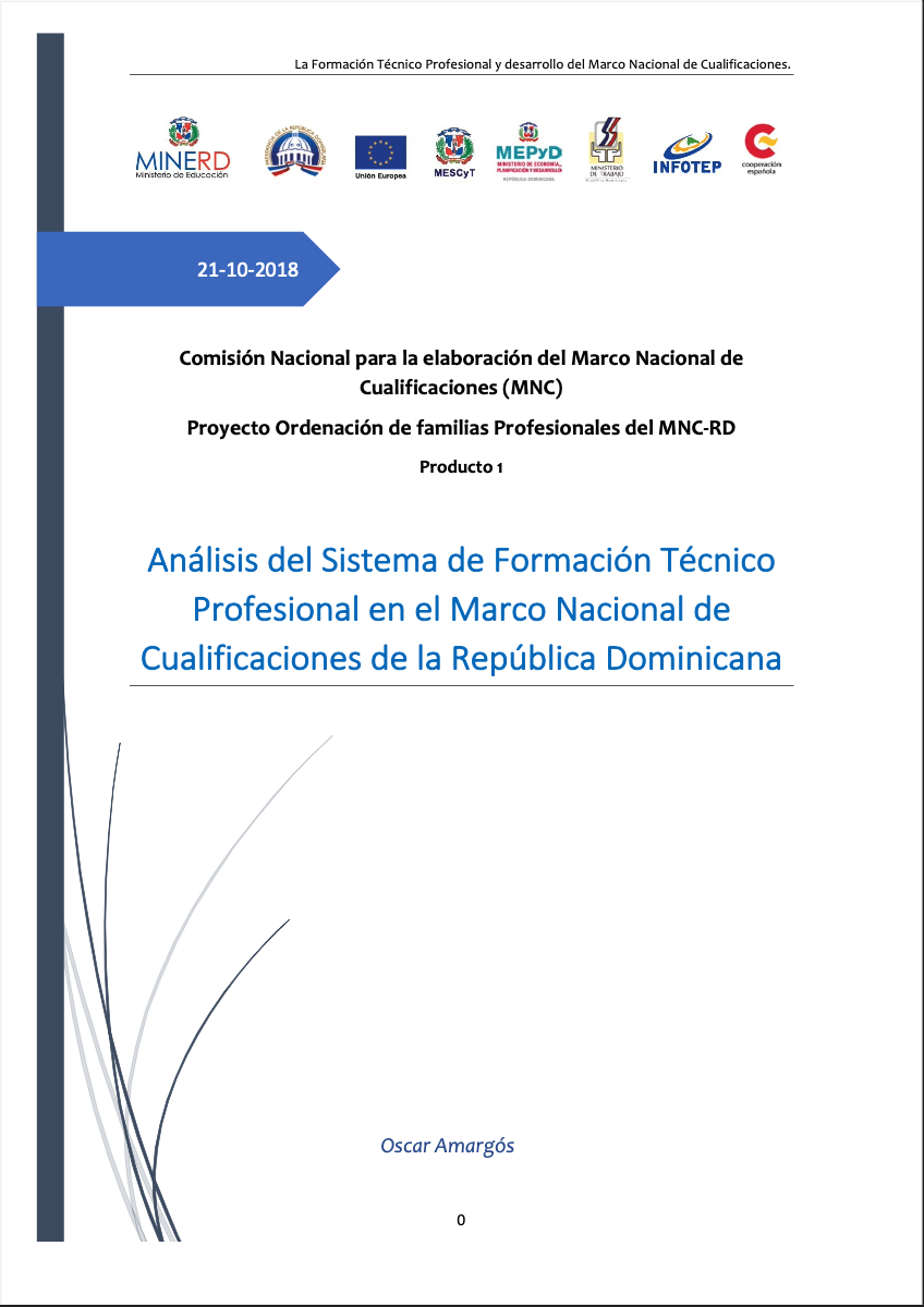 Análisis del Sistema de Formación Técnico Profesional en el Marco Nacional de Cualificaciones de la República Dominicana