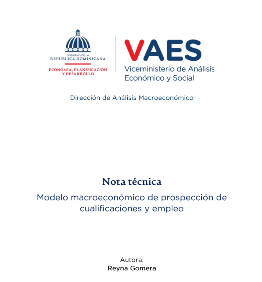 Nota técnica: Modelo macroeconómico de prospección de cualificaciones y empleo